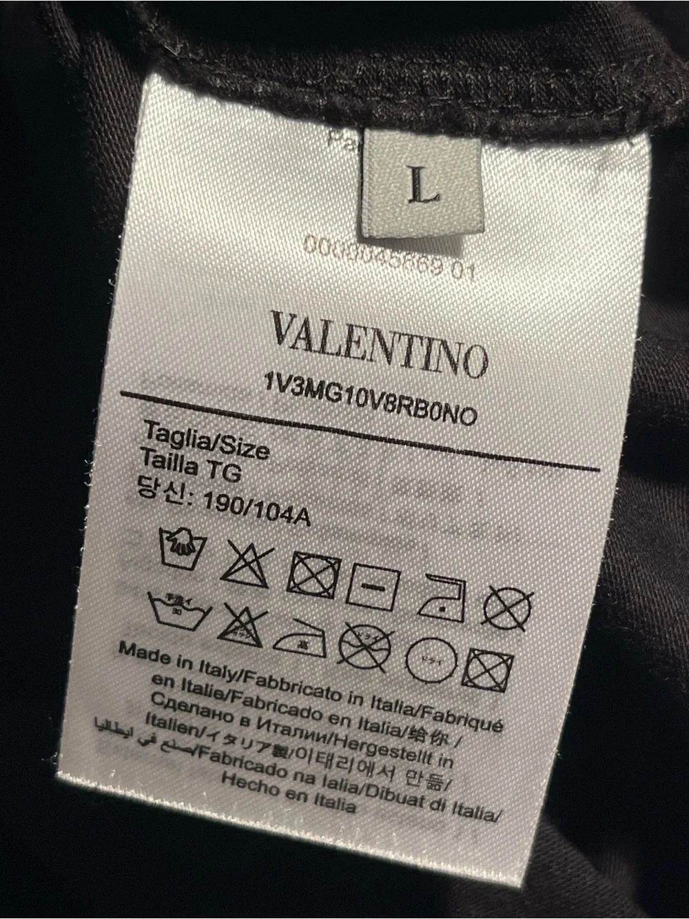 MENS - VALENTINO -  VLTN Logo Embroidered  t-Shirt 👽👽 size L